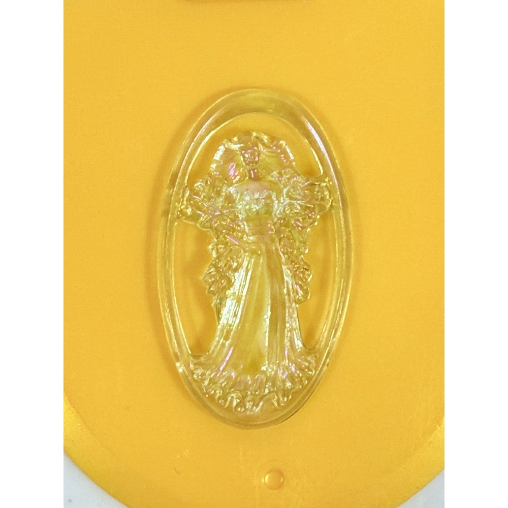 Vintage 1983 Mattel Crystal Barbie Dolls Necklace Iridescent Pendant 1 3/4in - Picture 1 of 5